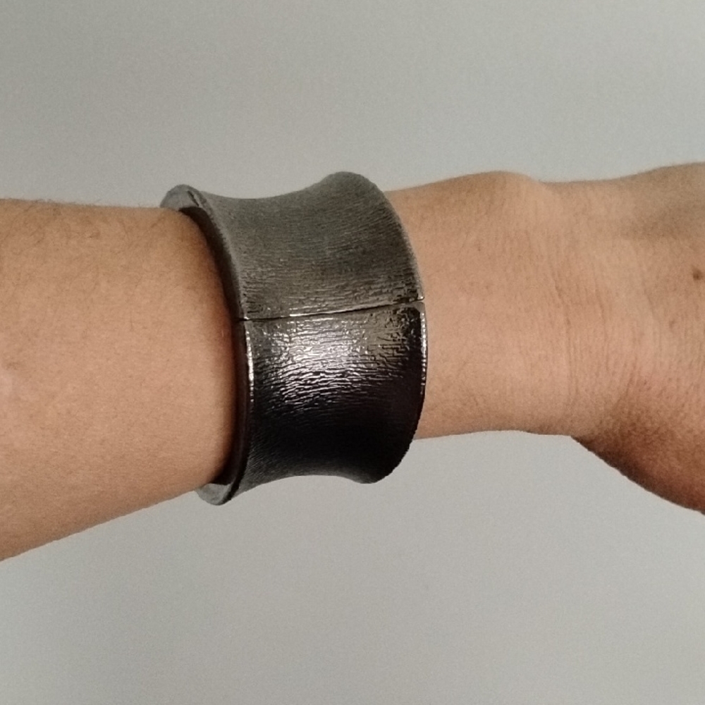 Chic Metallic Silver Cuff Bracelet